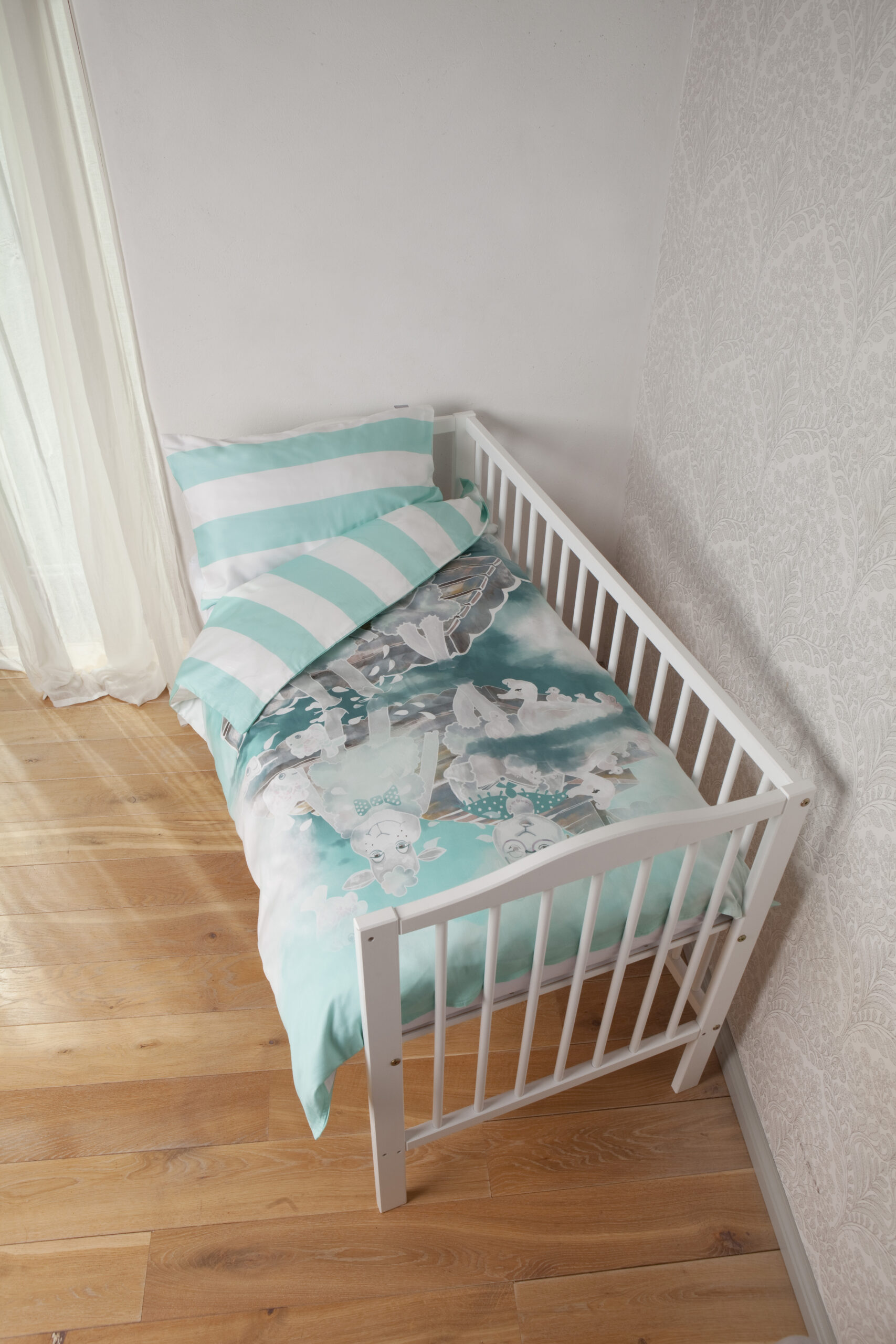 Pikkulasten vuodevaatesetti Joen rannalla 4 2 Laste voodipesu Jõe ääres 4