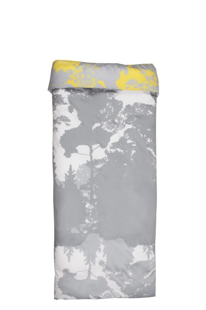 Voodipesukomplekt Luiged kollases; Bedding set Swans in yellow; Bettgarnitur Schwäne in gelb