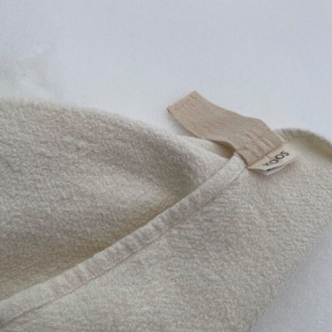 KOOS towel linen white fishbone
